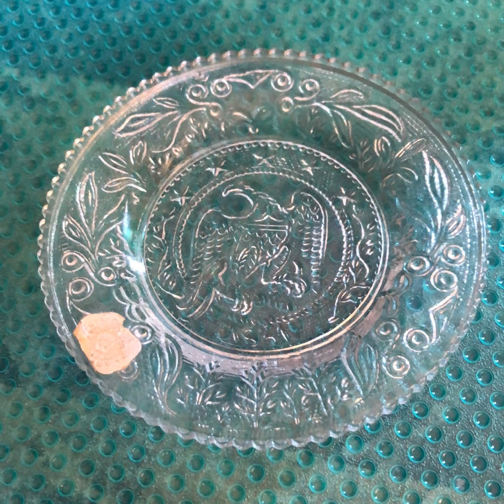 Pairpoint sandwich glass Eagle 1931 cup plate